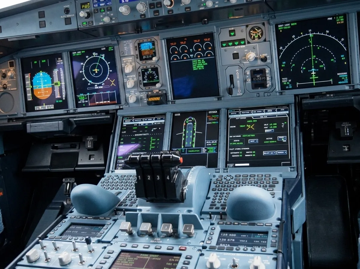 Airliner flight deck displays